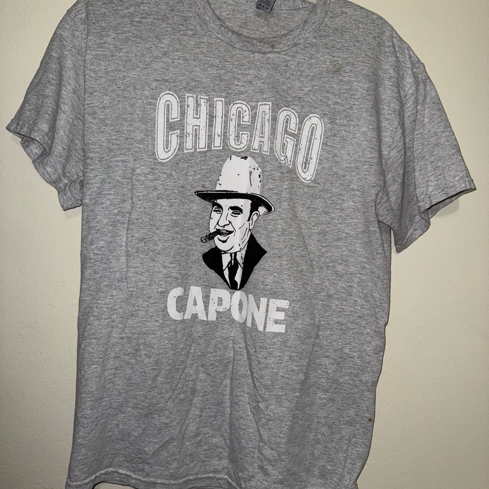 Gray Chicago Capone Graphic T-Shirt